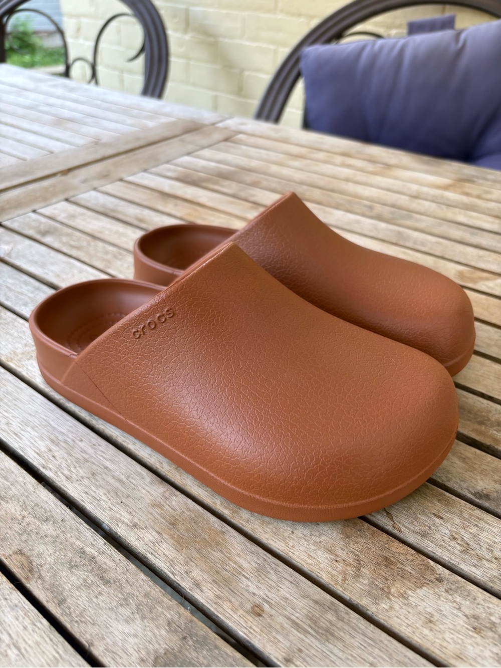 CROCS Women’s Slip-On Clog Mules in Brown